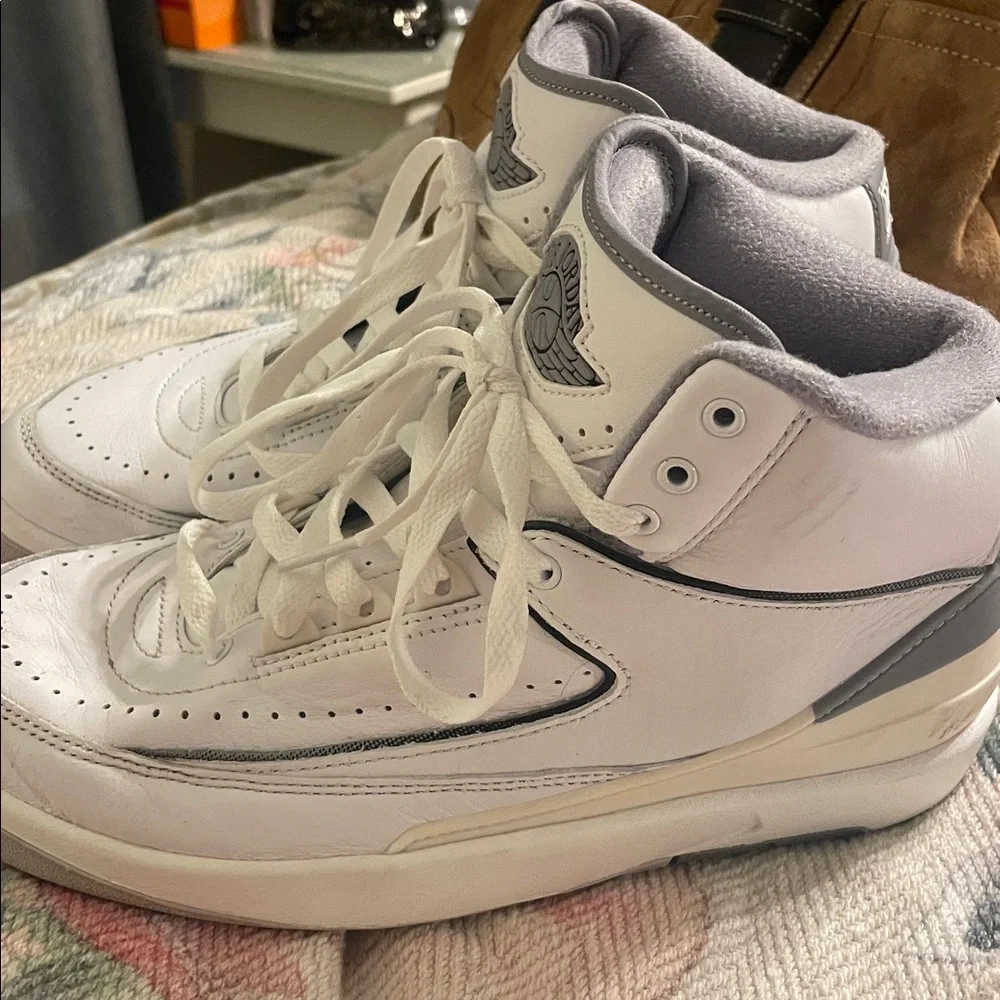 Jordan White High-Top Athletic Shoes - Picture 7 of 8